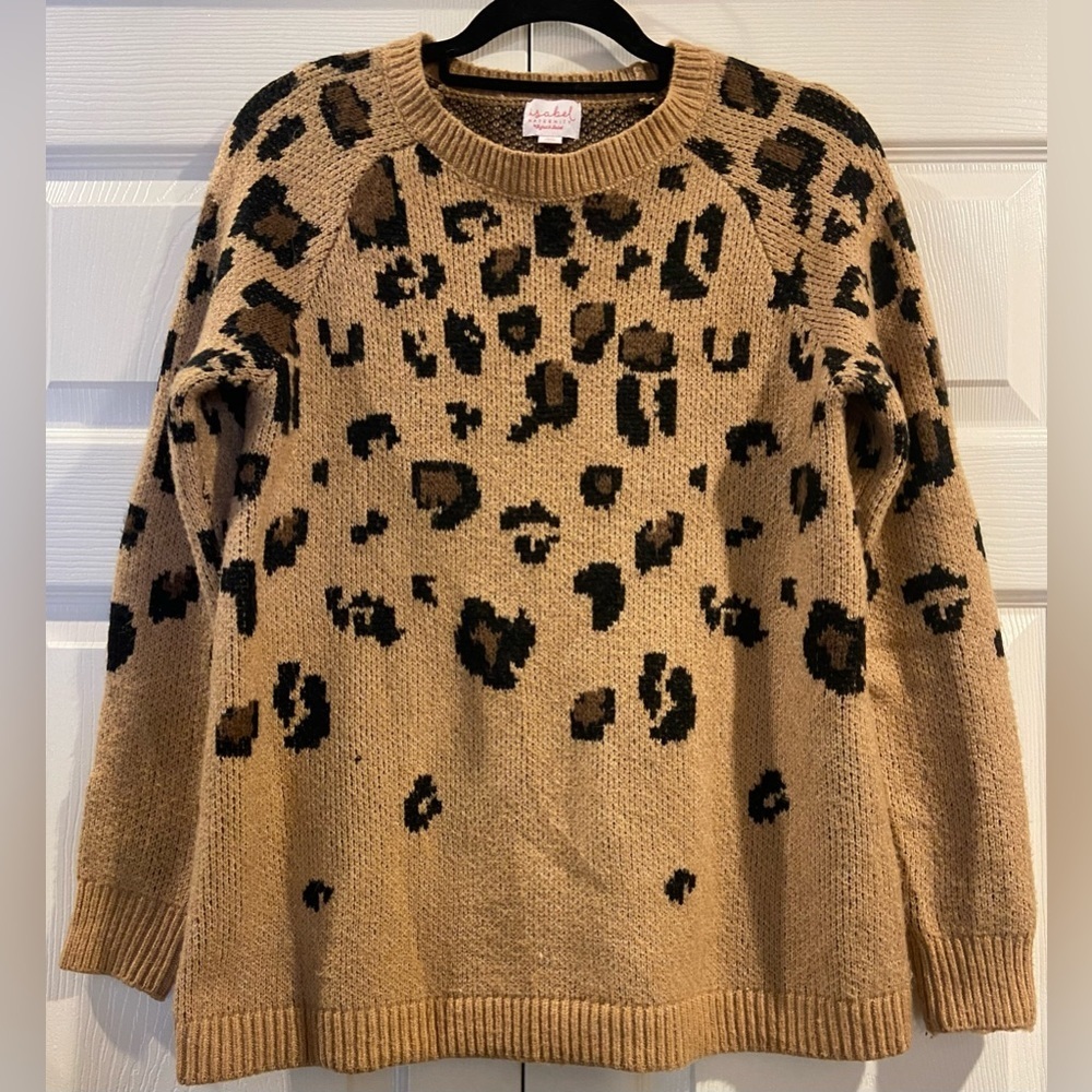 Isabel Maternity Cheetah Women's Size XS Knit Sweater